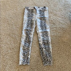 Snakeskin Zara jeans